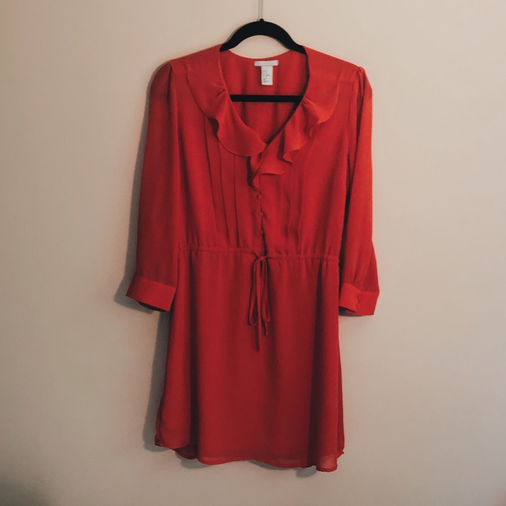 H&M | Red Orange Sheath Dress